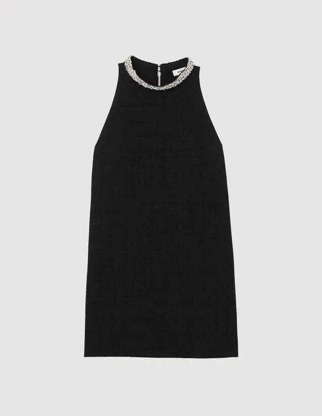 Sandro Dress with jewelry collar. 2