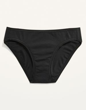 Supima&#174 Cotton-Blend Bikini Underwear black