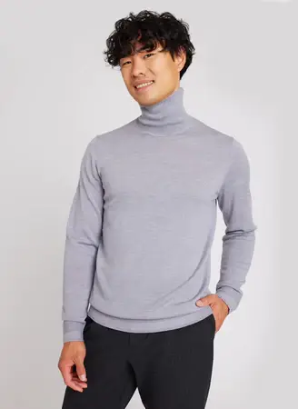 Kit And Ace Lightweight Turtleneck Merino Sweater. 1