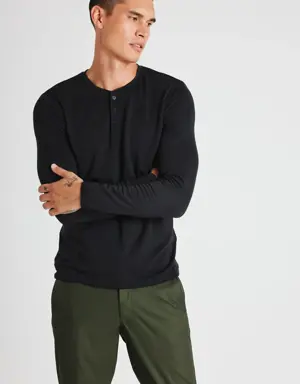 Upgraded Long Sleeve Henley Tee