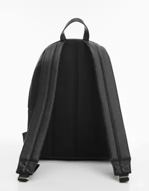 Leather-effect backpack
