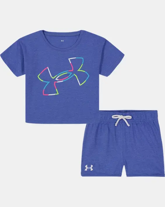 Under Armour Toddler Girls' UA Jersey Shorts Set. 1