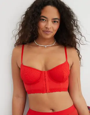 American Eagle Show Off Cozy Rib Unlined Corset Bra. 1