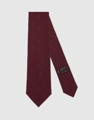 Horsebit jacquard cotton wool tie