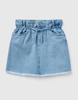 lightweight denim mini skirt