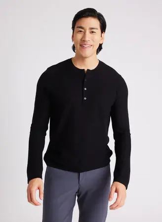 Kit And Ace Cruising Henley Sweater. 1