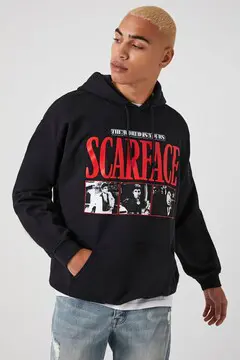Forever 21 Forever 21 Scarface Graphic Hoodie Heather Grey/Multi. 2