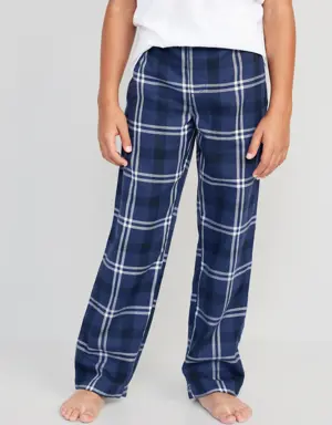 Straight Printed Flannel Pajama Pants for Boys blue