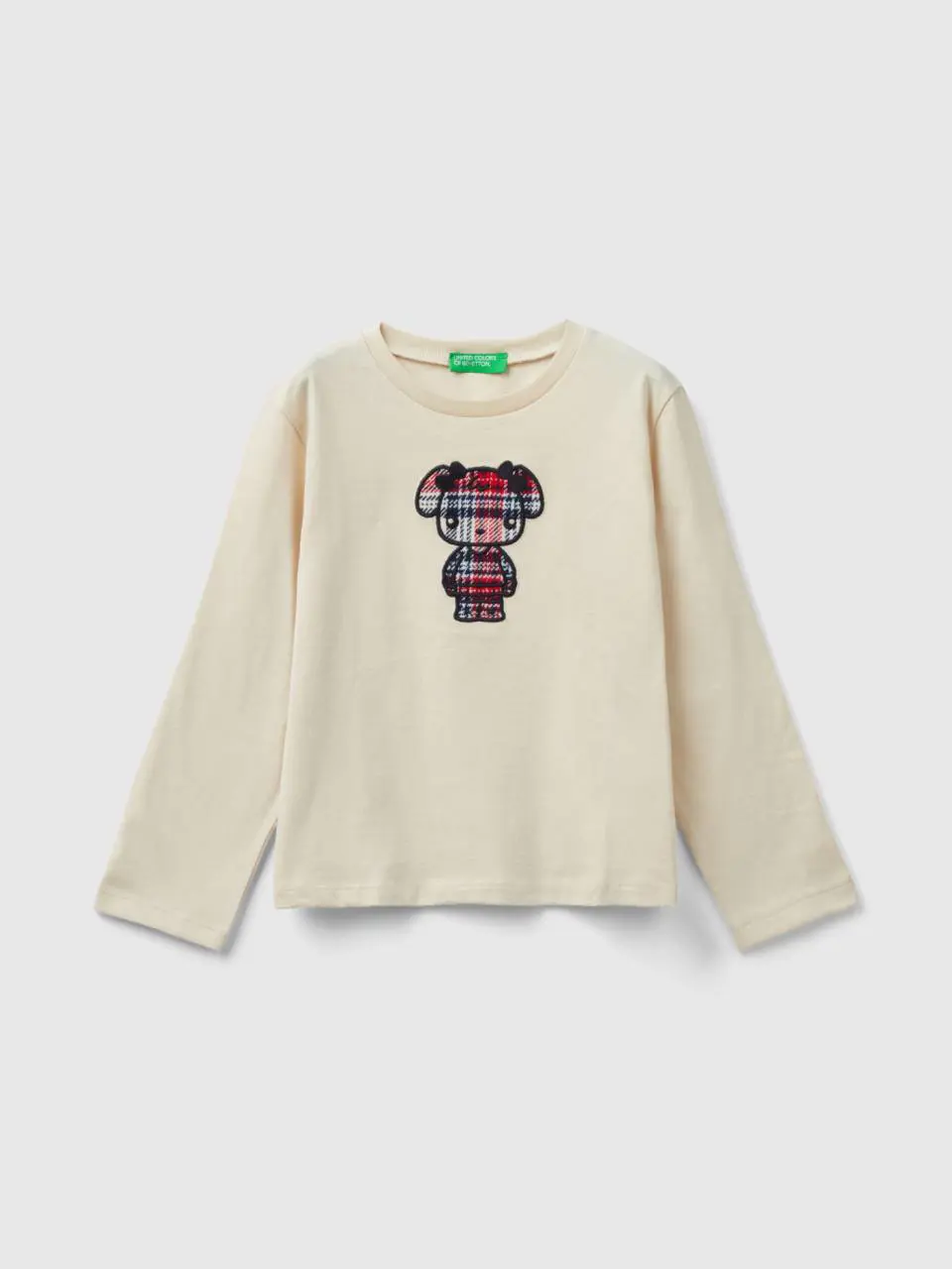 Benetton t-shirt with animal embroidery. 1