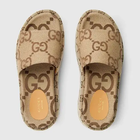 Gucci Women's platform slide sandal. 3