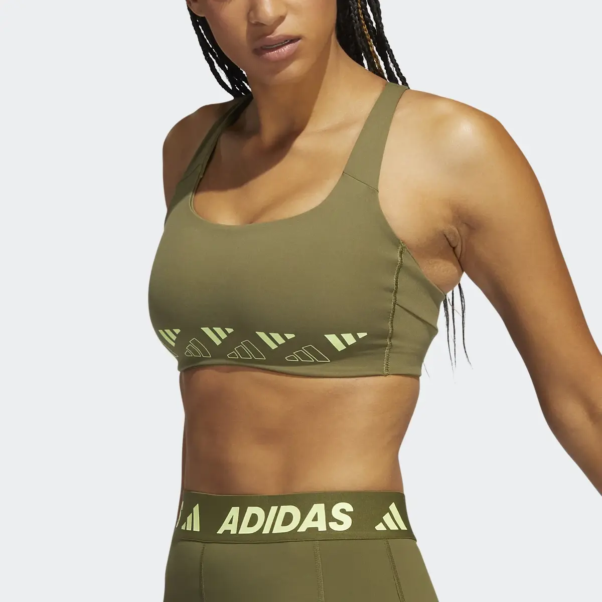 Adidas Reggiseno sportivo adidas Powerimpact Training Medium-Support Logo. 1