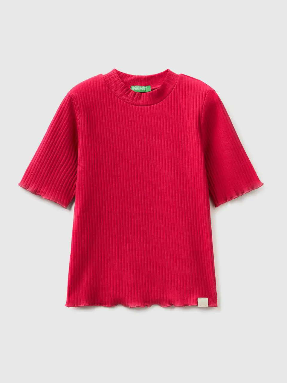 Benetton short sleeve turtleneck t-shirt. 1