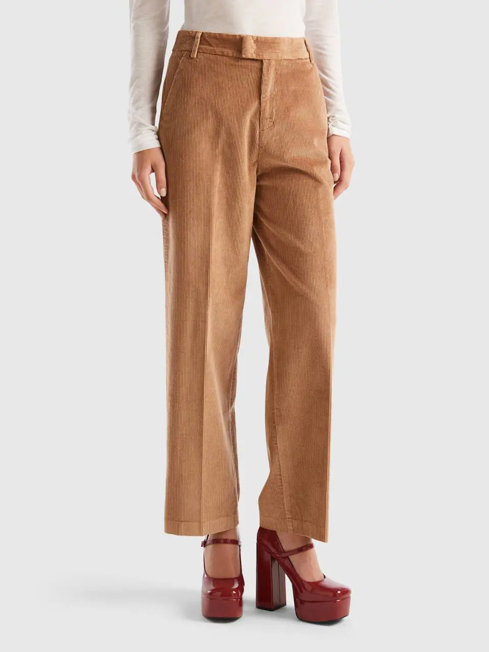 Benetton straight corduroy trousers. 1