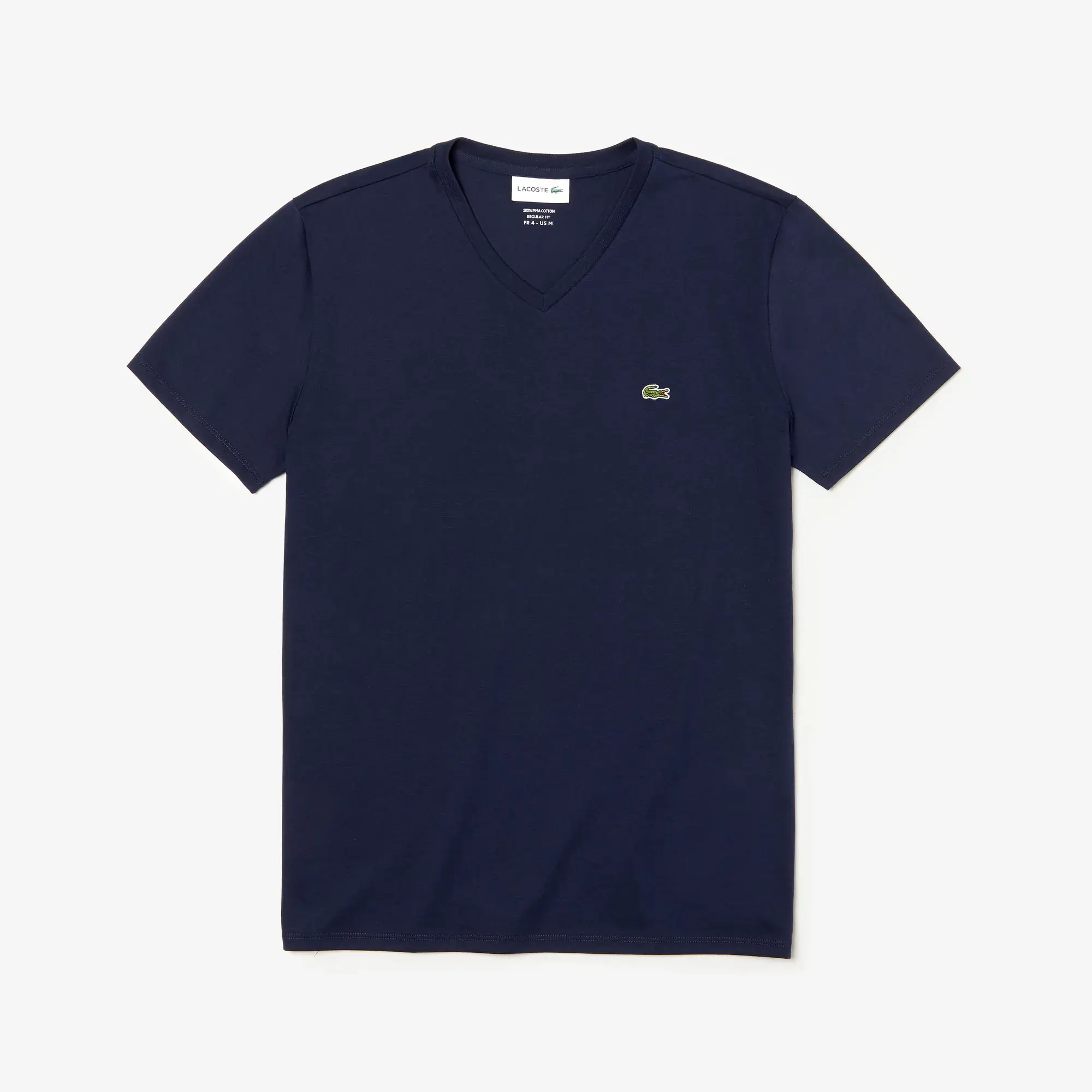 Lacoste Men's V-Neck Pima Cotton Jersey T-Shirt. 2 Lacoste Men's V-Neck Pima Cotton Jersey T-Shirt. 2