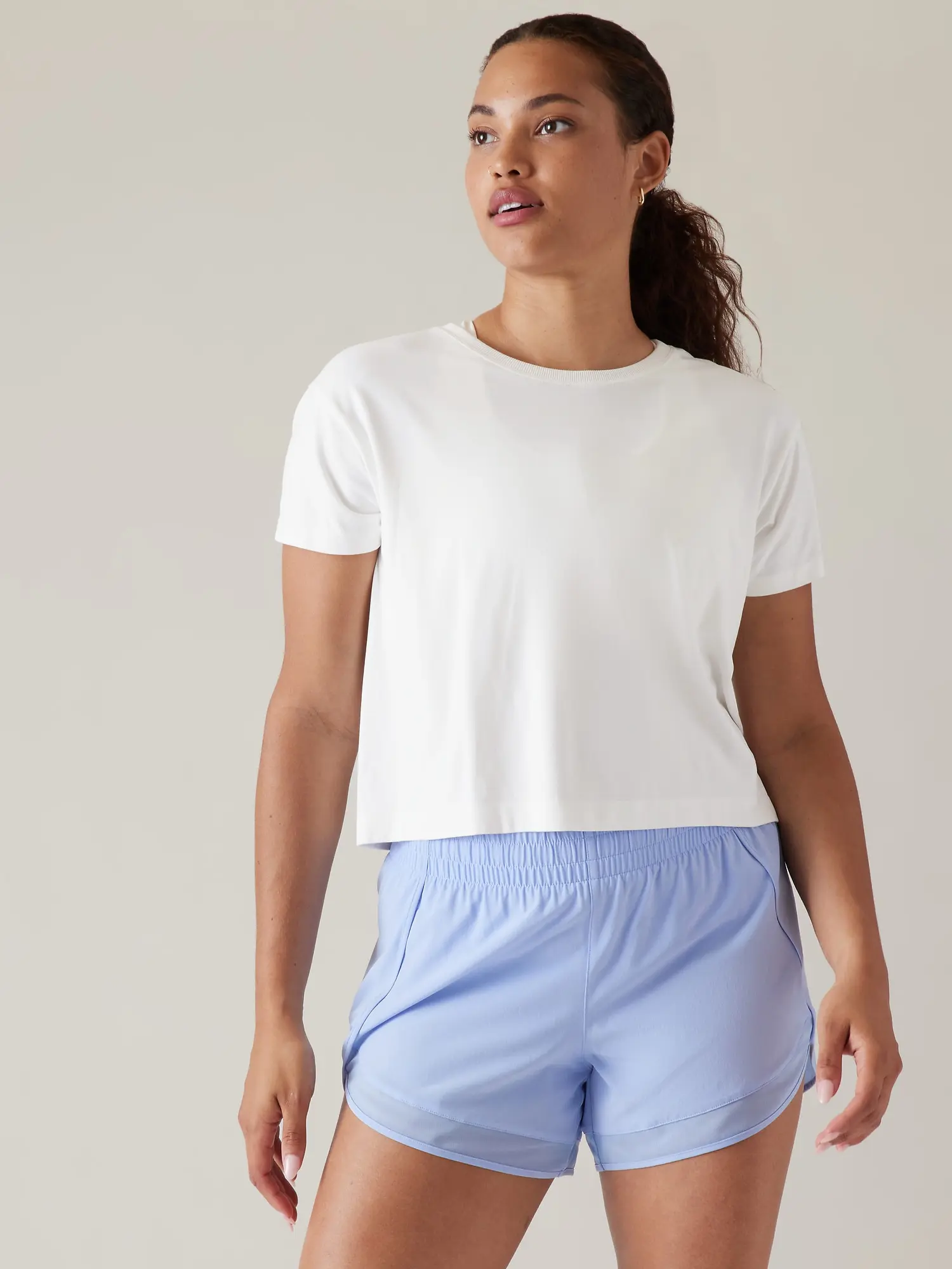 Athleta Ether Seamless Tee white. 1