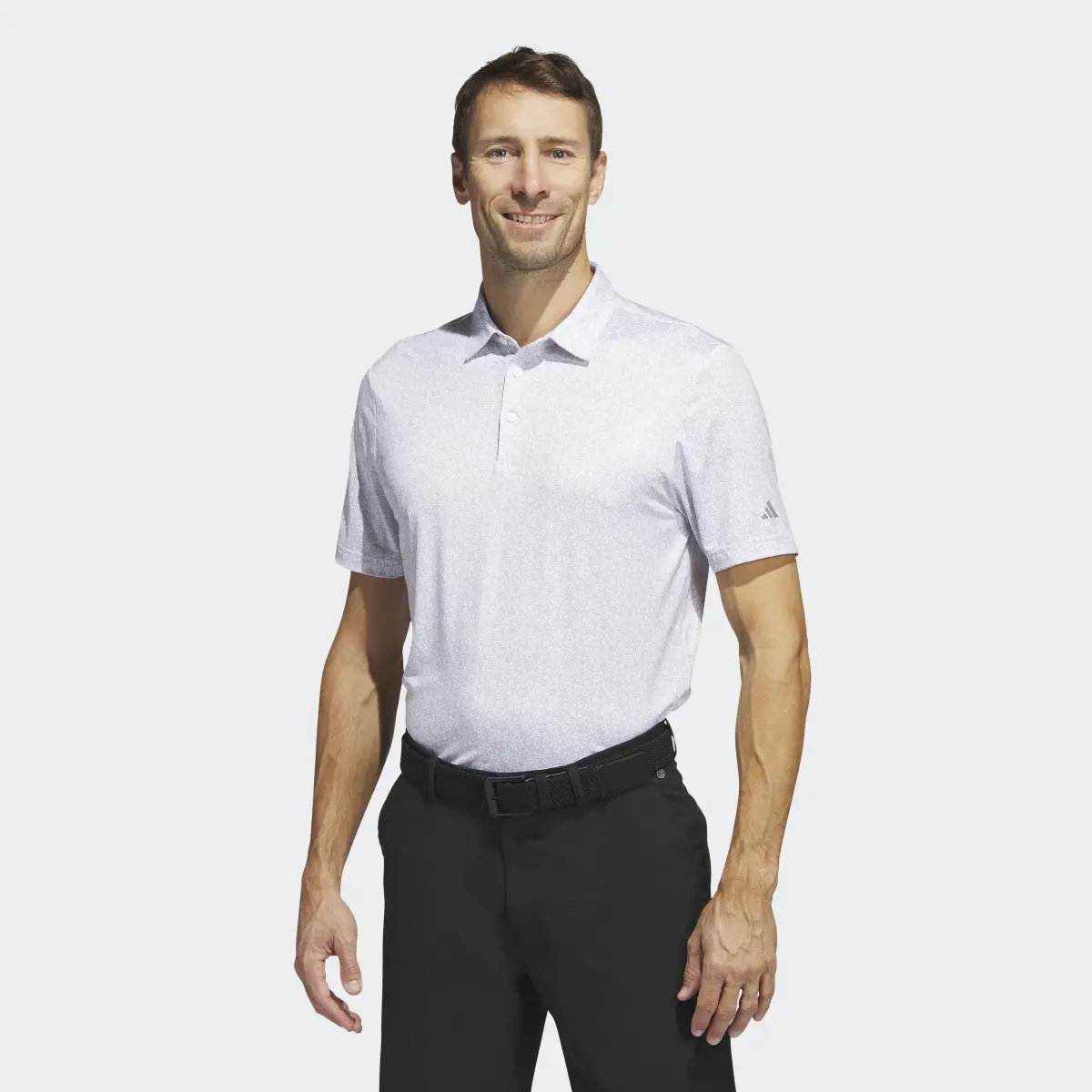 Adidas Ultimate365 Allover Print Golf Polo Shirt. 2