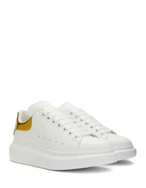 Oversize Beyaz Gold Kadın Deri Sneaker