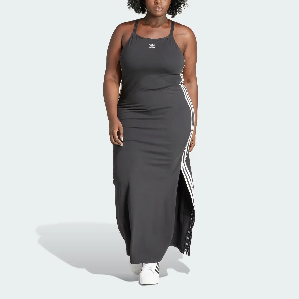 Adidas 3-Stripes Maxi Dress (Plus Size). 1