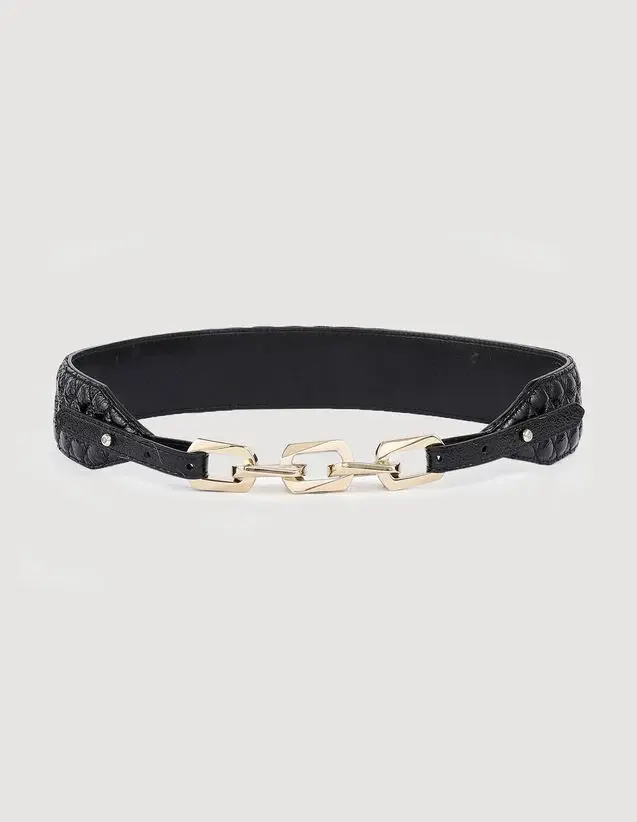 Sandro Patent leather and link belt. 2