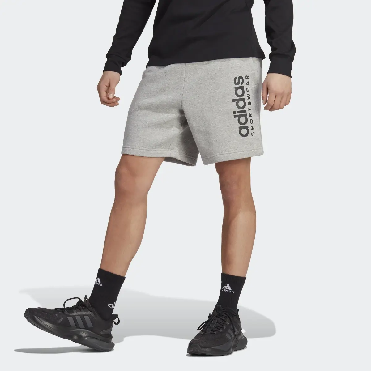 Adidas All SZN Fleece Graphic Shorts. 1