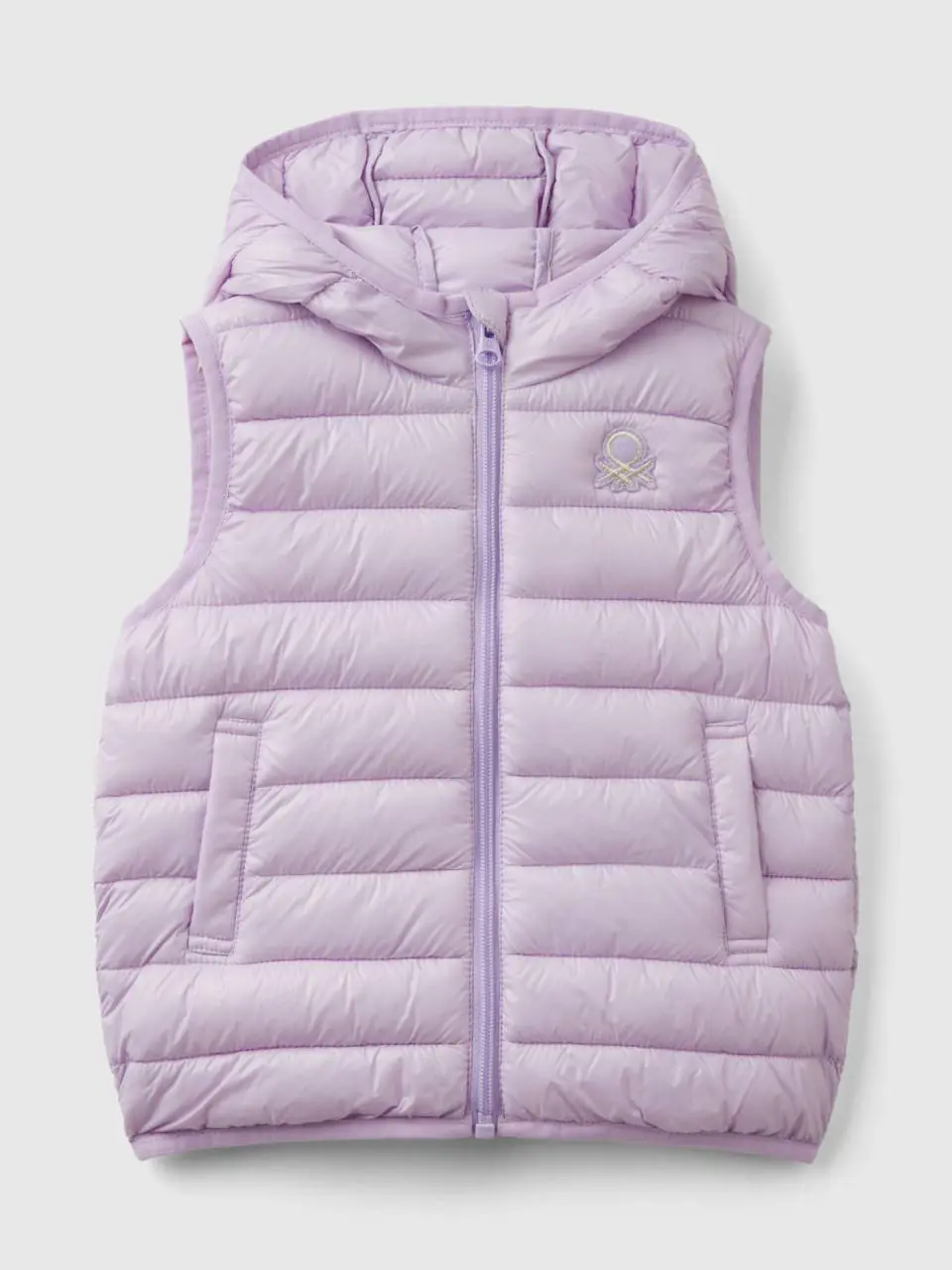 Benetton padded vest with hood. 1