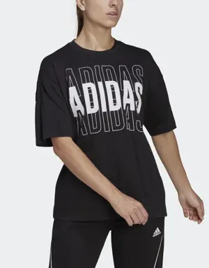 Adidas Camiseta Essentials Repeat adidas Logo Oversized