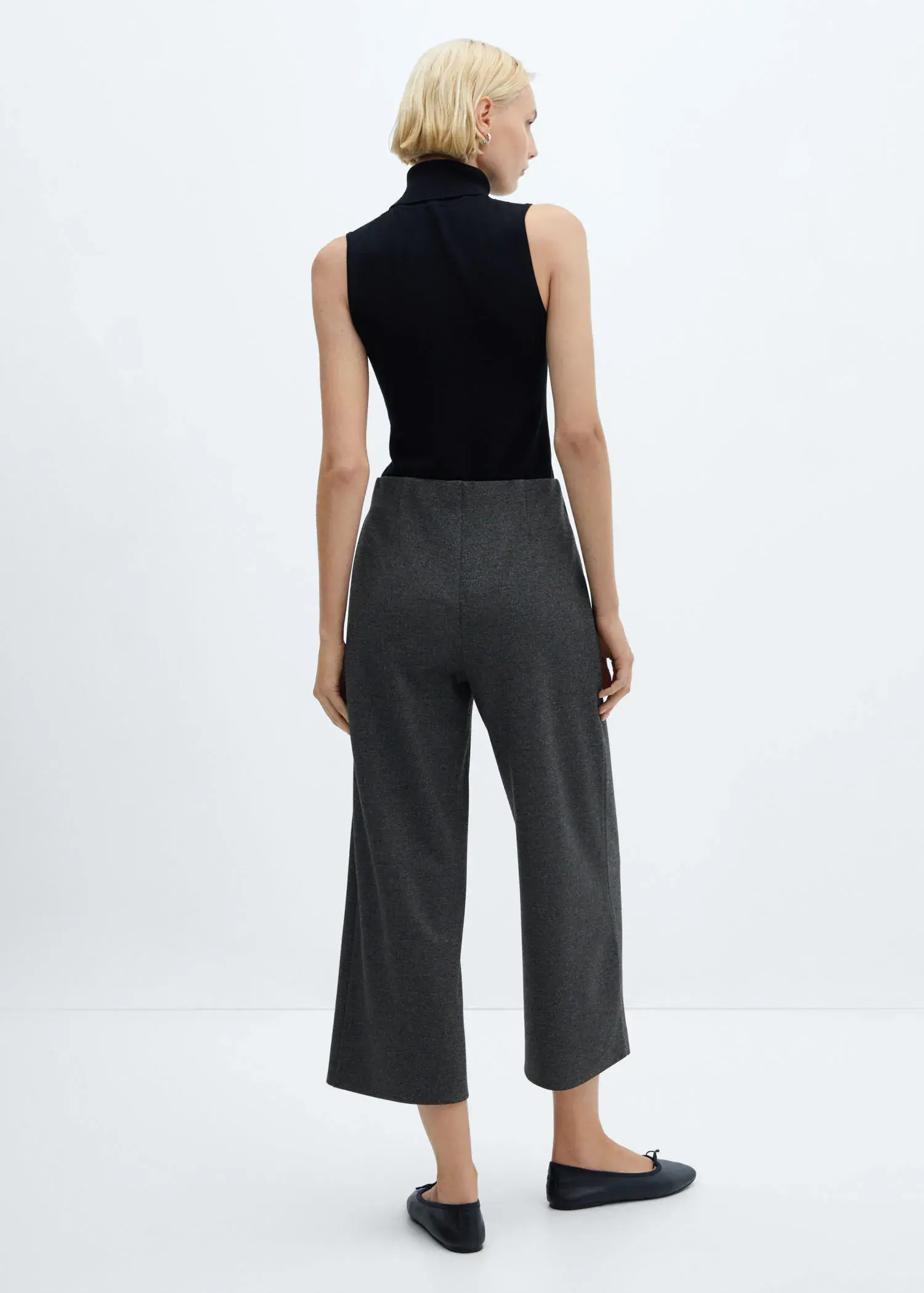 Mango Knitted culotte trousers. 3