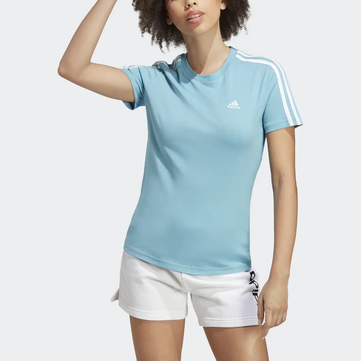 Adidas T-shirt LOUNGEWEAR Essentials Slim 3-Stripes. 1