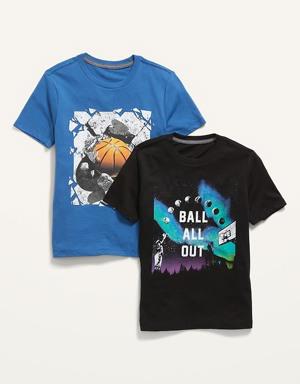 Gender-Neutral Graphic T-Shirt 2-Pack for Kids