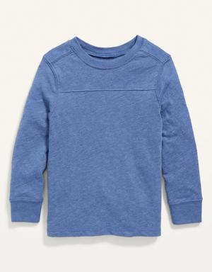 Long-Sleeve Slub-Knit T-Shirt for Toddler Boys blue