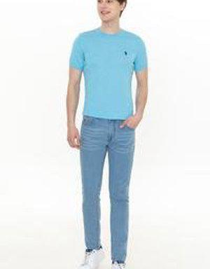 Erkek Mavi Denim Pantolon