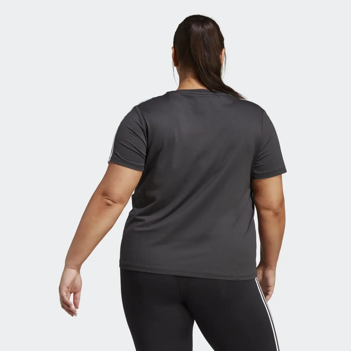 Adidas AEROREADY Train Essentials 3-Stripes T-Shirt (Plus Size). 3