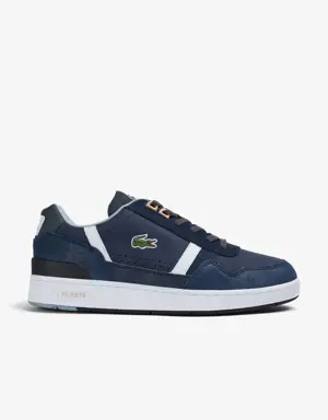 Men's Lacoste T-Clip Leather and Suede Trainers