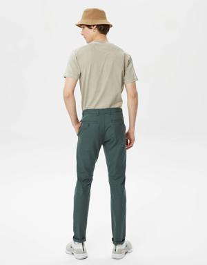Erkek Slim Fit Yeşil Pantolon