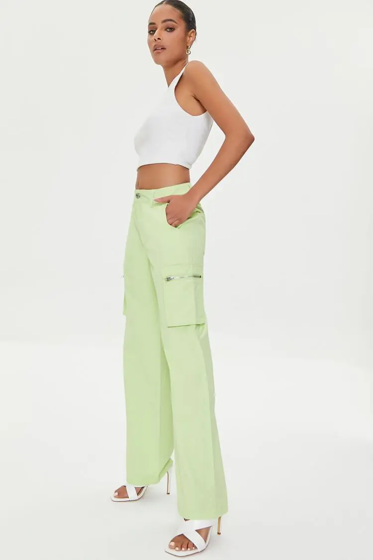 Forever 21 Forever 21 Twill Cargo Pants Pistachio. 1