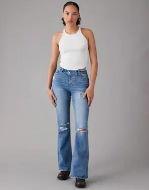 Next Level Curvy Ripped Super High-Waisted Flare Jean