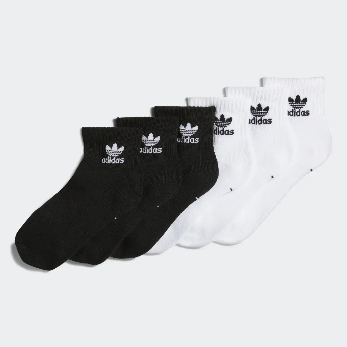 Adidas Trefoil Quarter Socks 6 Pairs. 2