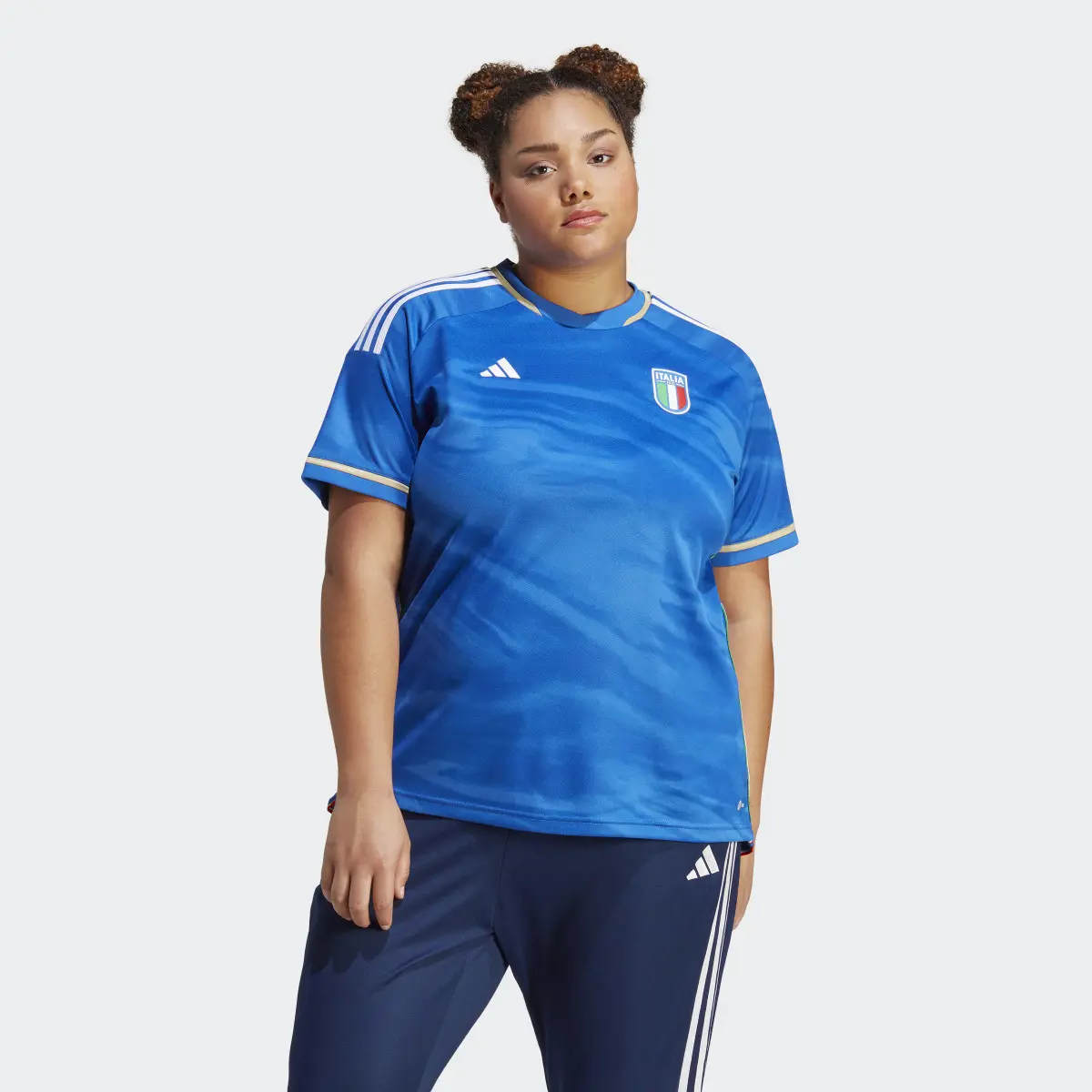 Adidas Italy Women's Team 23 Home Jersey (Plus Size). 2