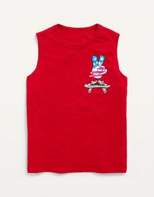 Old Navy Americana Graphic Sleeveless Muscle T-Shirt for Boys red