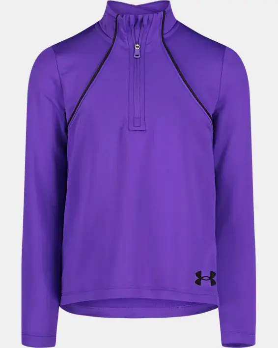 Under Armour Girls' UA Stretch Jersey ¼ Zip. 2