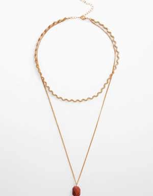 Semiprecious stone necklace