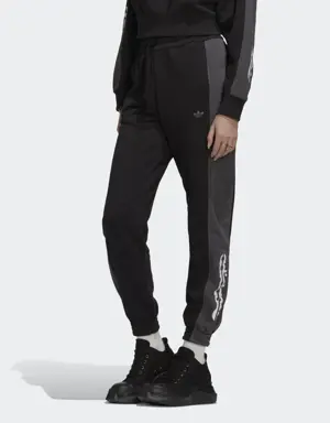 Blocked Graphic Cuffed Joggers