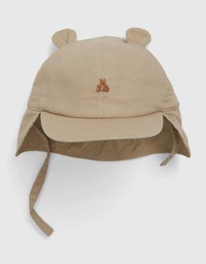 Baby Linen-Cotton Brannan Bear Hat beige