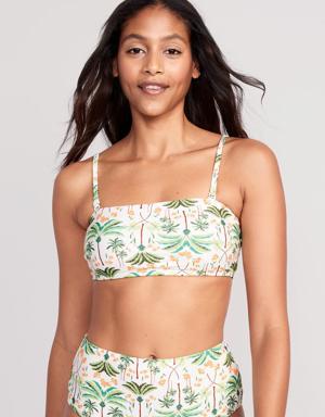 Bandeau Swim Top for Women white