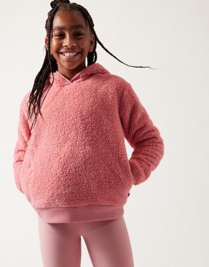 Athleta Girl So Snug Sherpa Hoodie 2.0 pink