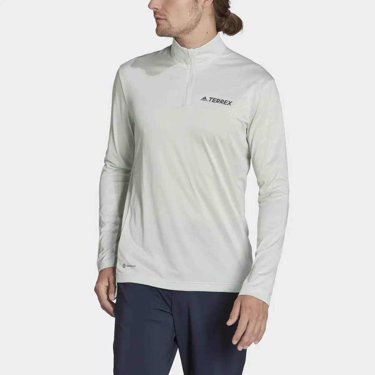 Adidas Terrex Multi Half-Zip Long-Sleeve Top. 1