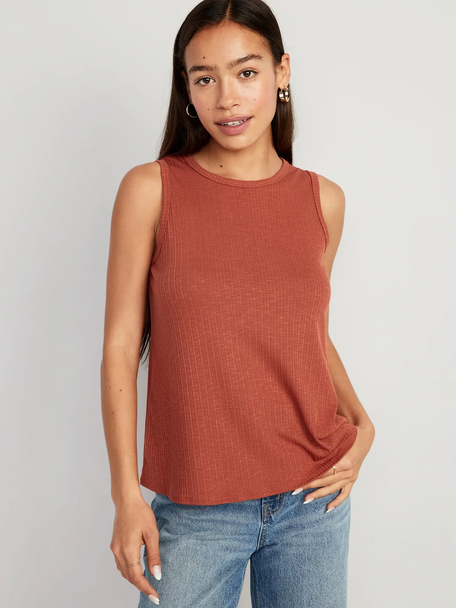 Old Navy Luxe Sleeveless Top orange. 1