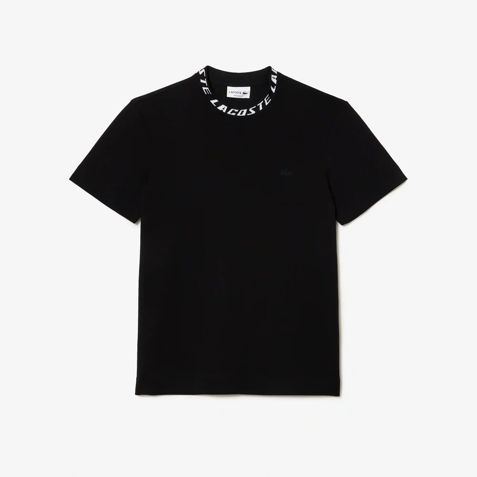 Lacoste Men's Regular Fit Branded Collar T-Shirt. 2