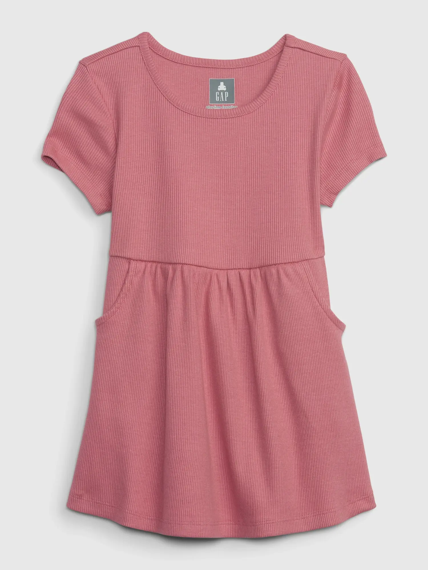 Gap Toddler Organic Cotton Mix and Match Skater Dress pink. 1