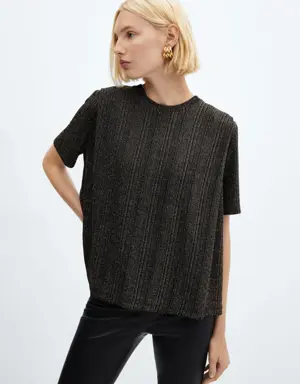 Lurex knitted t-shirt